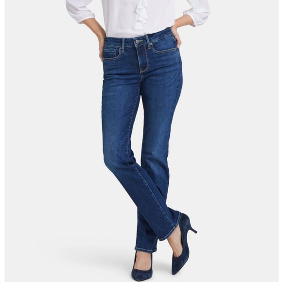 NYDJ Marilyn Straight Jeans, Jordan Medium Blue, Size 10 - Picture 2 of 9